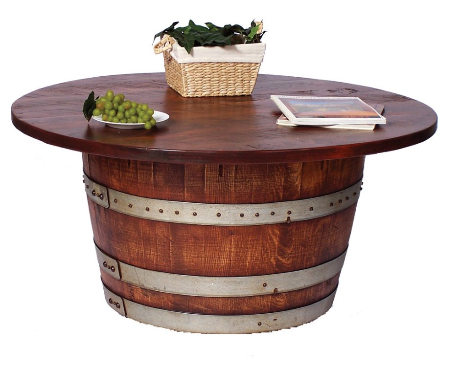 Стол в виде бочки