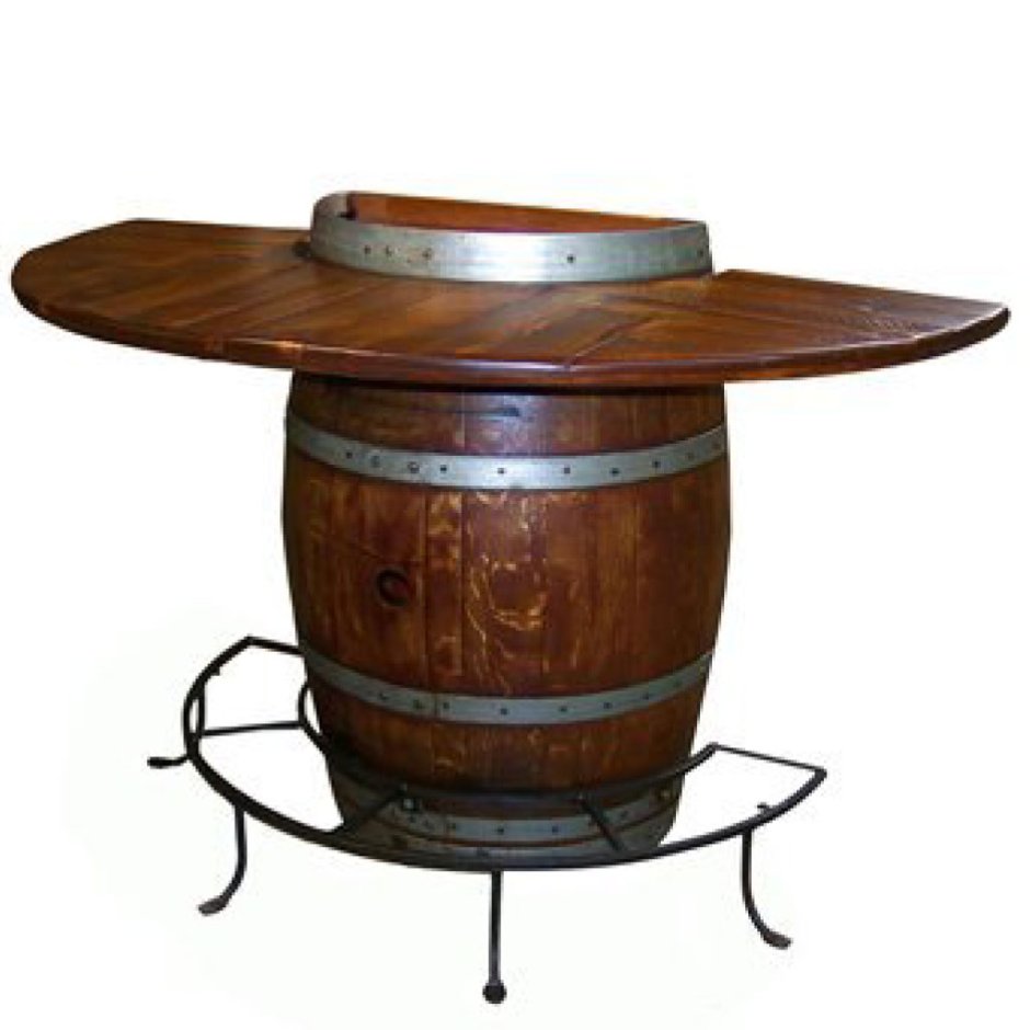 Барный стол из металлической бочки