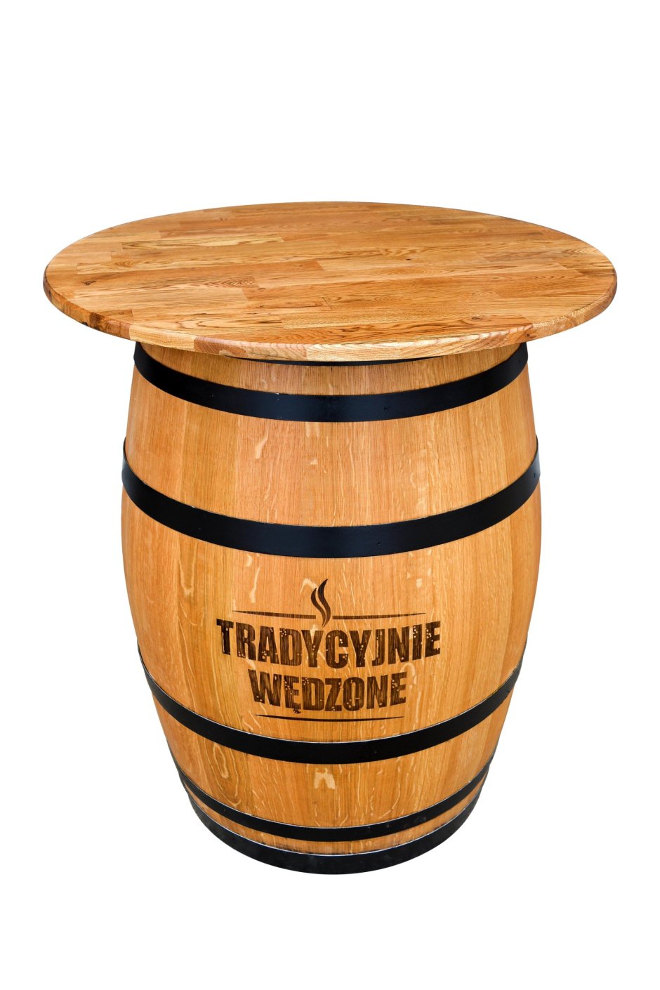 Журнальный столик из деревянной бочки