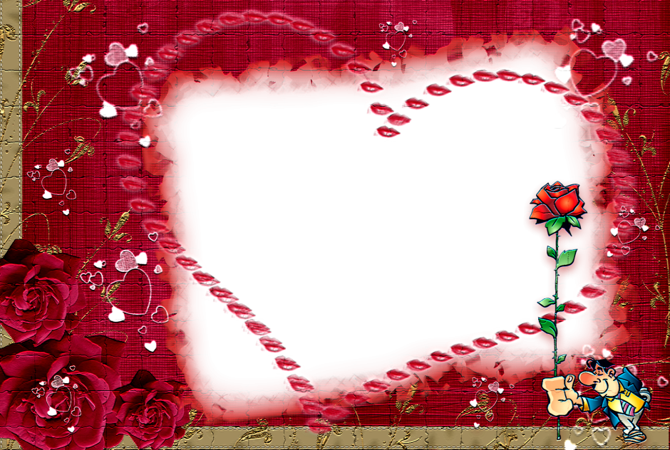 Романтические рамки на прозрачном фоне