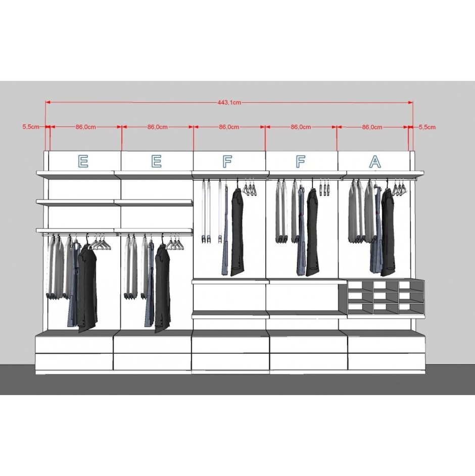 Ящики для хранения в гардеробной