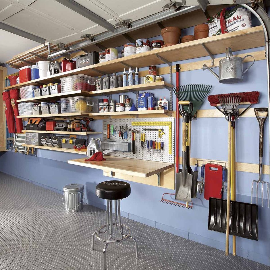 Обустройство мастерской в гараже интересные решения