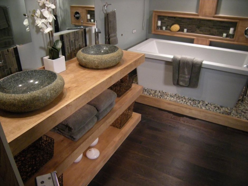 Эко санузел камни мойка с камнями