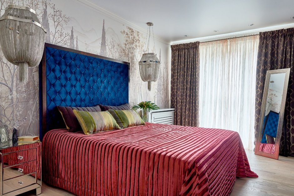 Шторы из бархата в интерьере