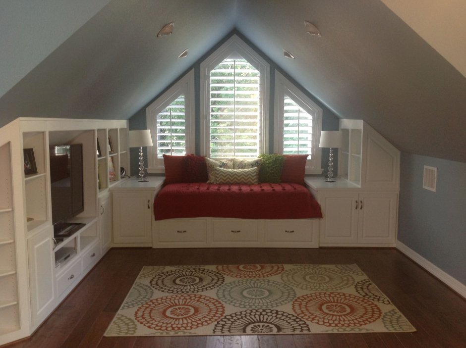 Расстановка мебели на мансарде