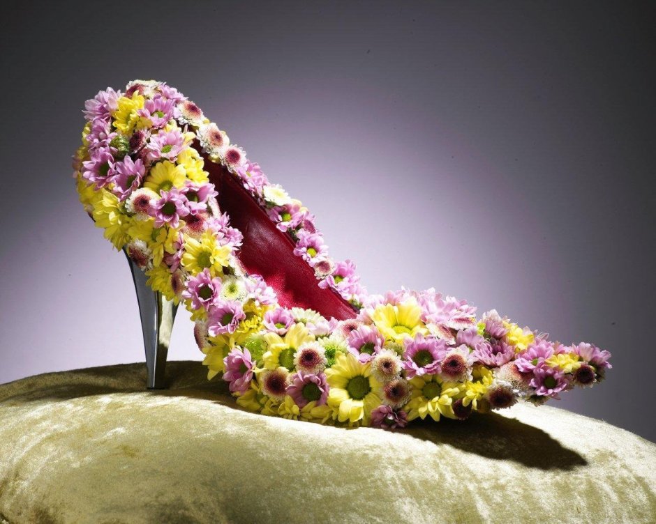 Туфли из цветов