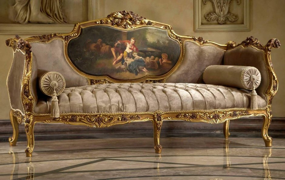 Chaise longue Joana French Baroque Style Sofa 3d model