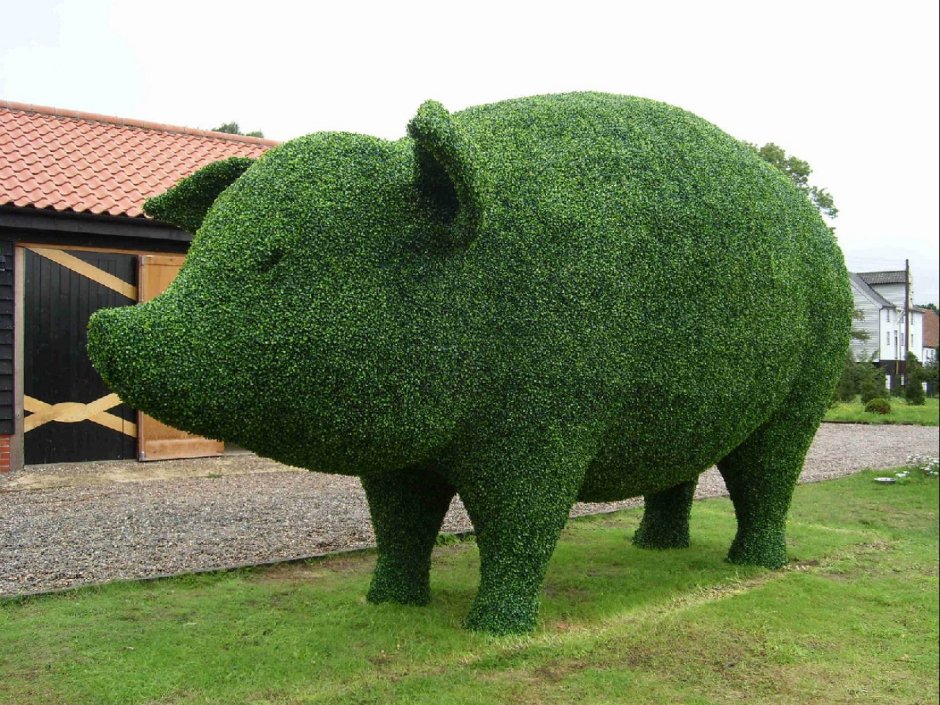 Клумбы с фигурками