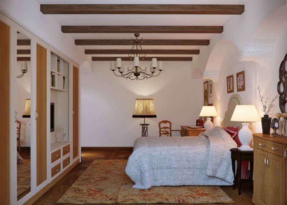 Кессонные потолки в стиле Шале