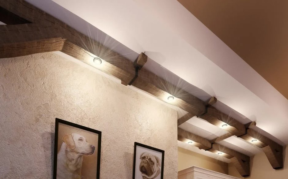 Спальня с балками