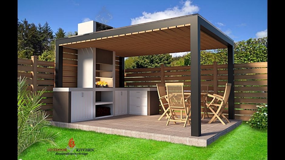 Беседка закрытая с патио