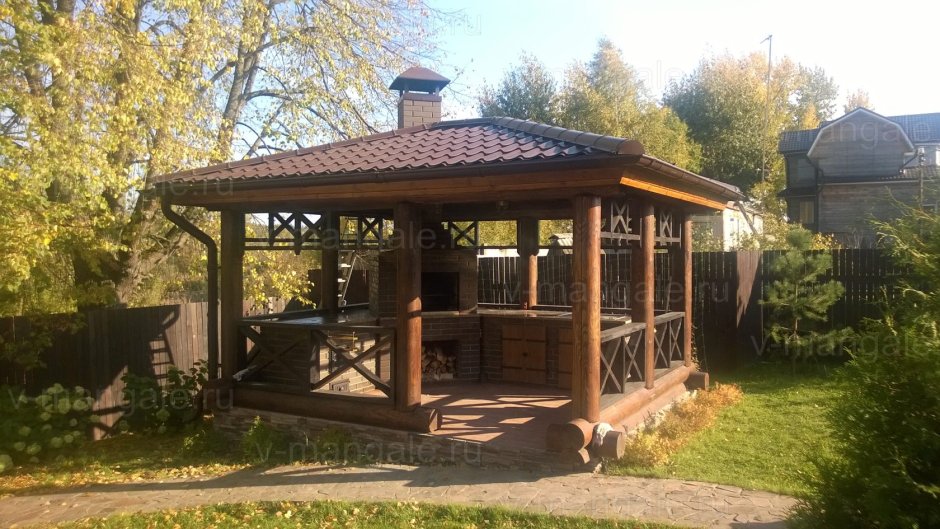 Беседка барбекю, газебо