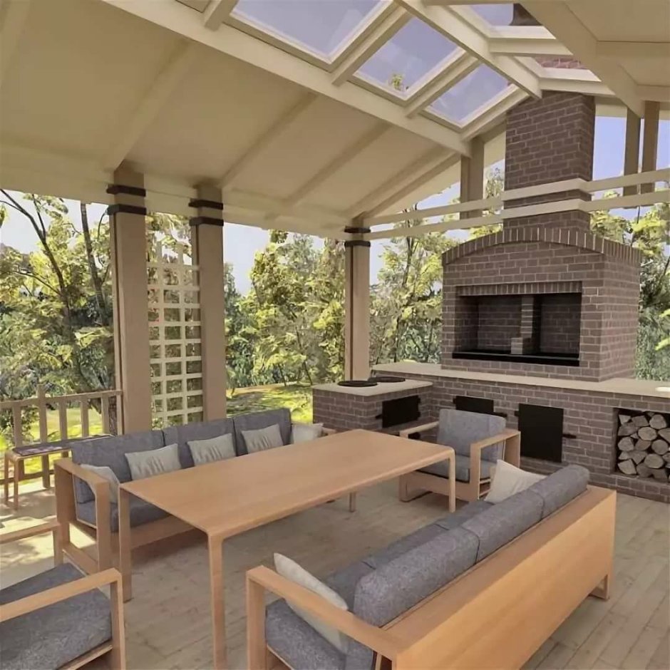 Современная беседка 4 на 4