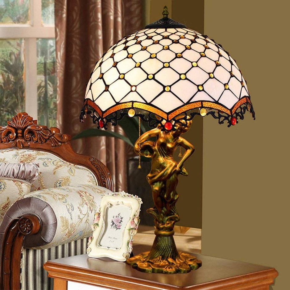 Лампа настольная витражная Тиффани