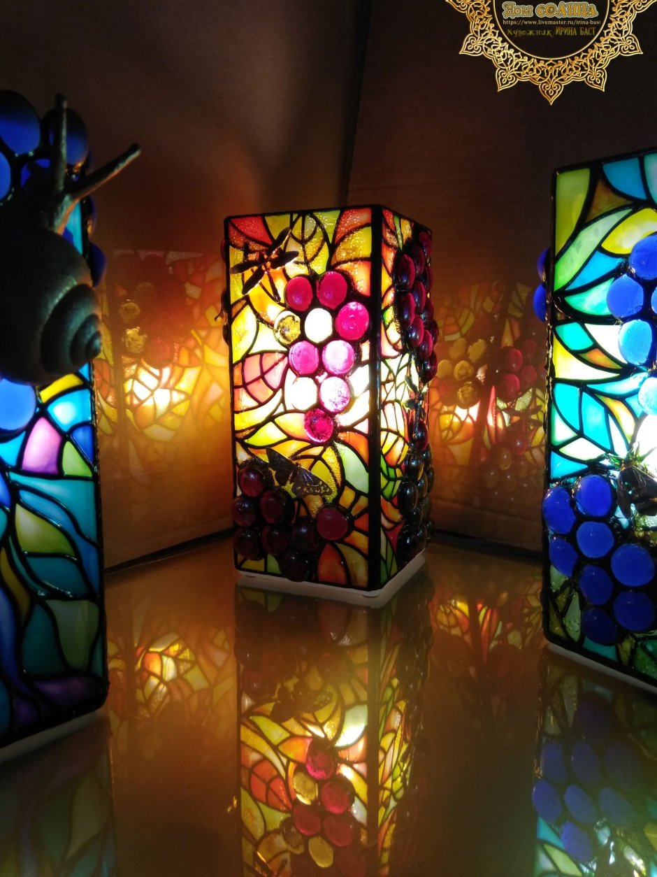 Витражные лампы Тиффани Богемия