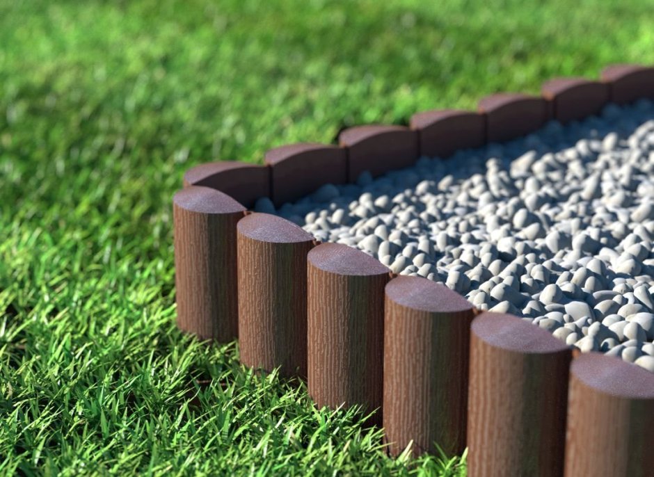 Пластиковый бордюр для газона