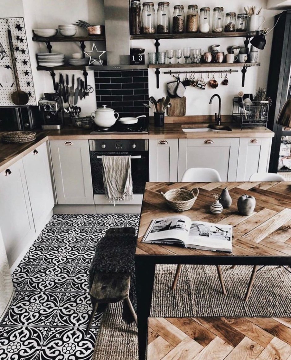 Кухня в стиле Сканди бохо