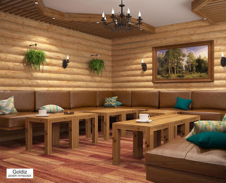 Комната отдыха в бане дизайн