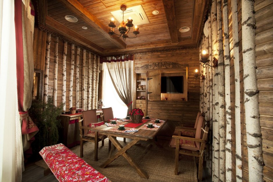 Баня в русском стиле интерьер
