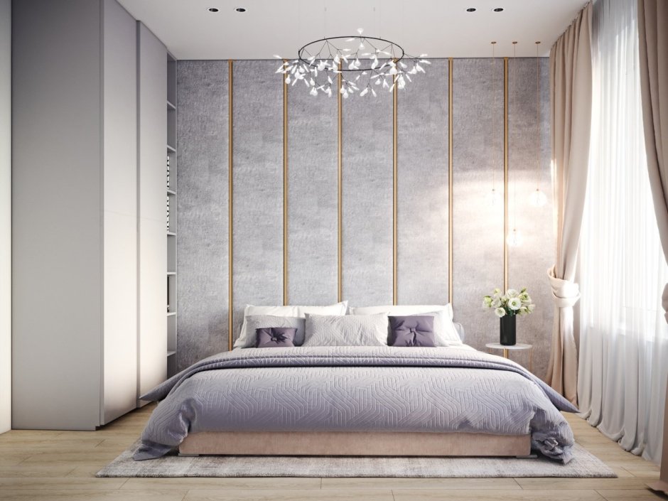 Мягкие панели на стену в спальню