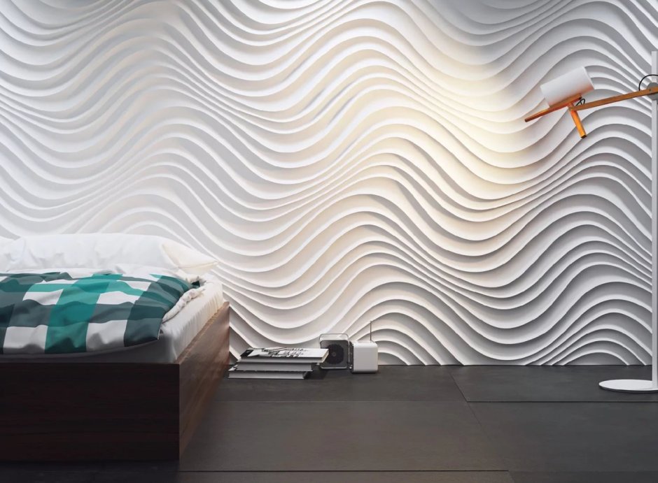 Полосатые панели в интерьере