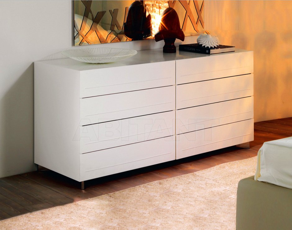 Комод белый глянцевый