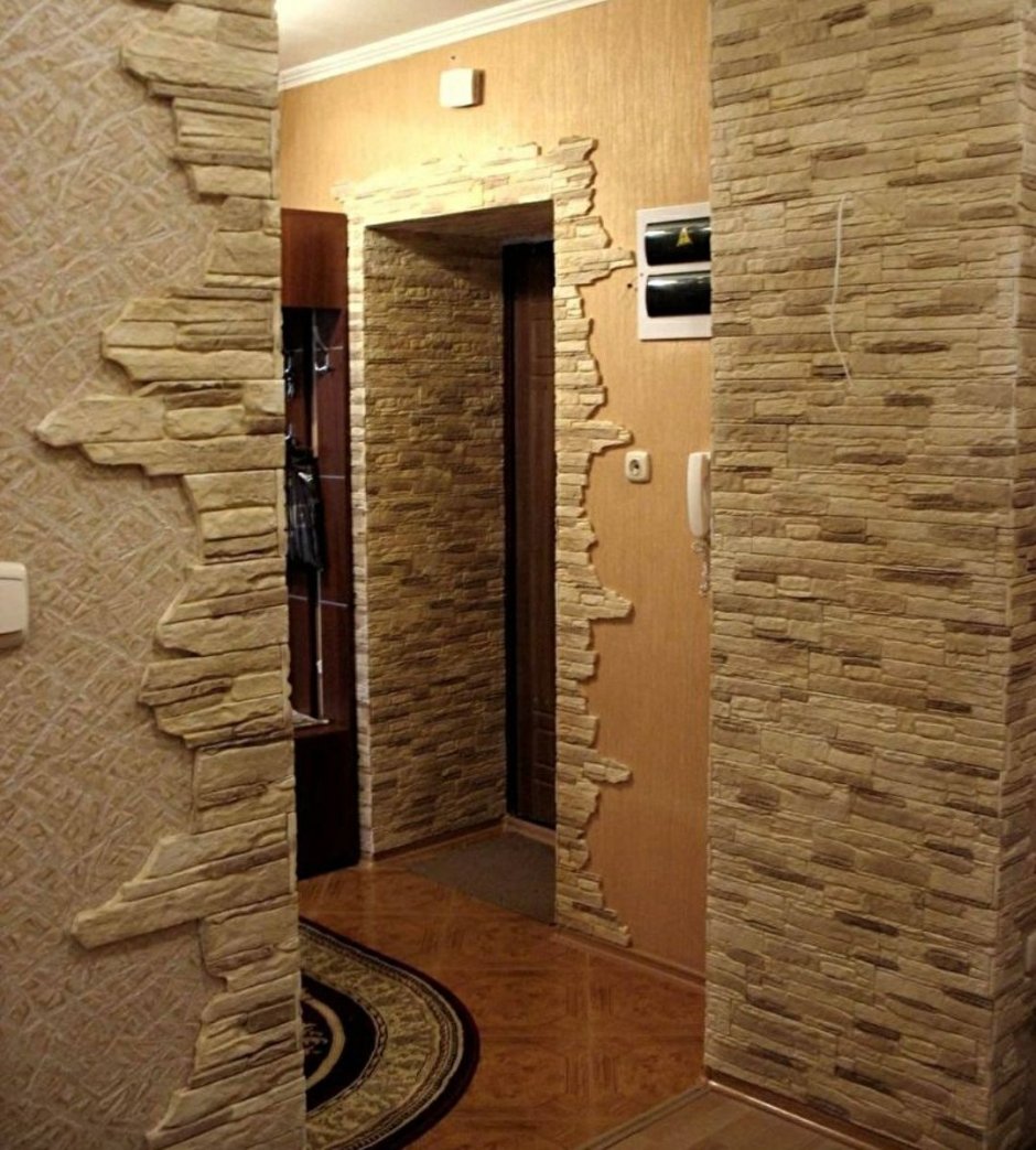 Отделка искусственным камнем в интерьере