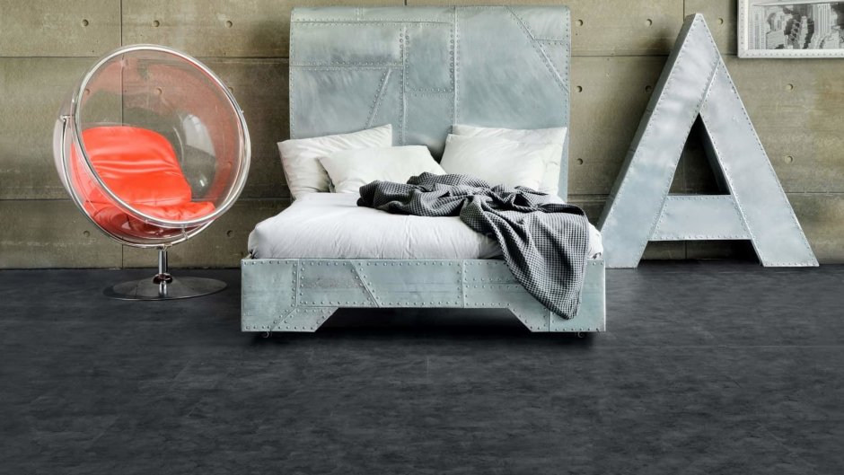 Кварц виниловый ламинат серый