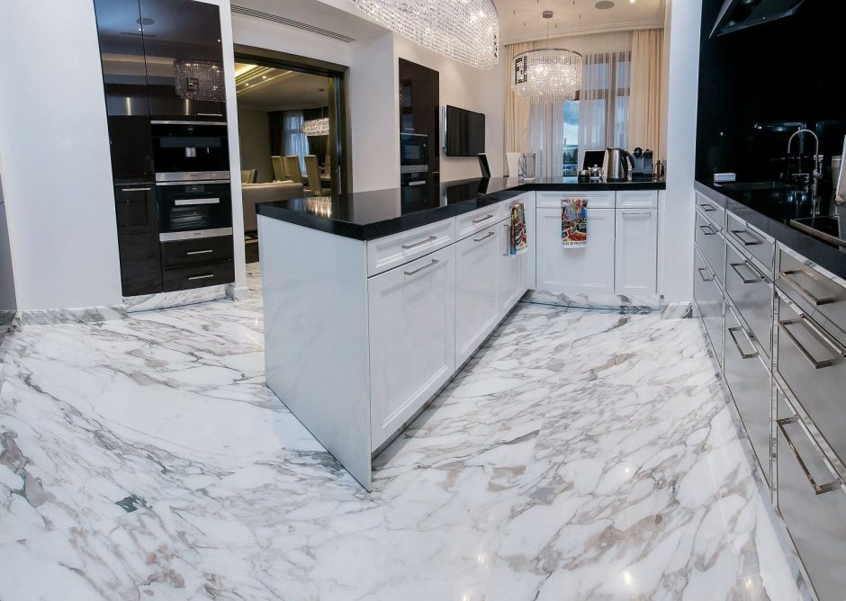 Кварц винил белый мрамор