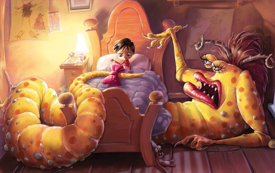 Страшные монстры под кроватью