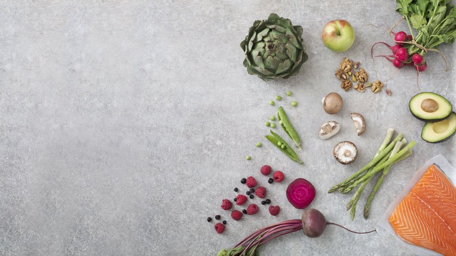 Овощь на столе вид сверху