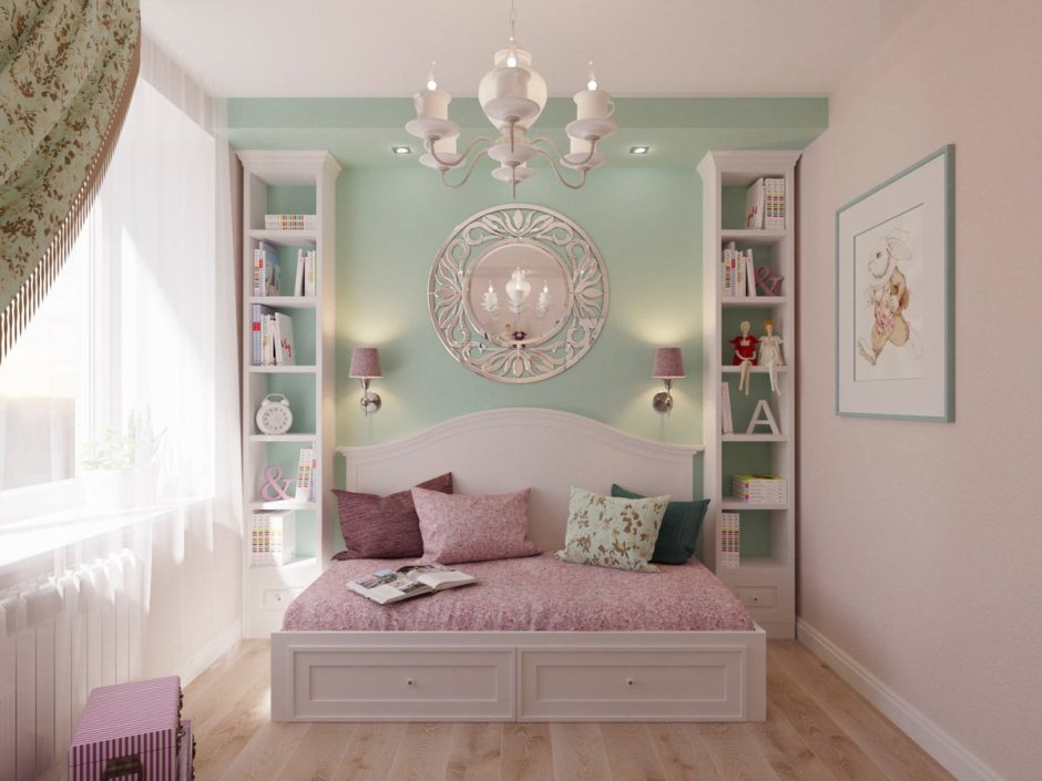 Сочетание цветов стен в детском саду