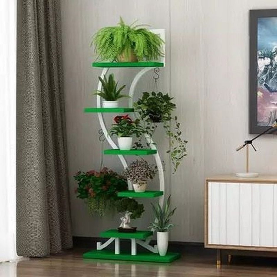 Угловые полки для цветов напольные