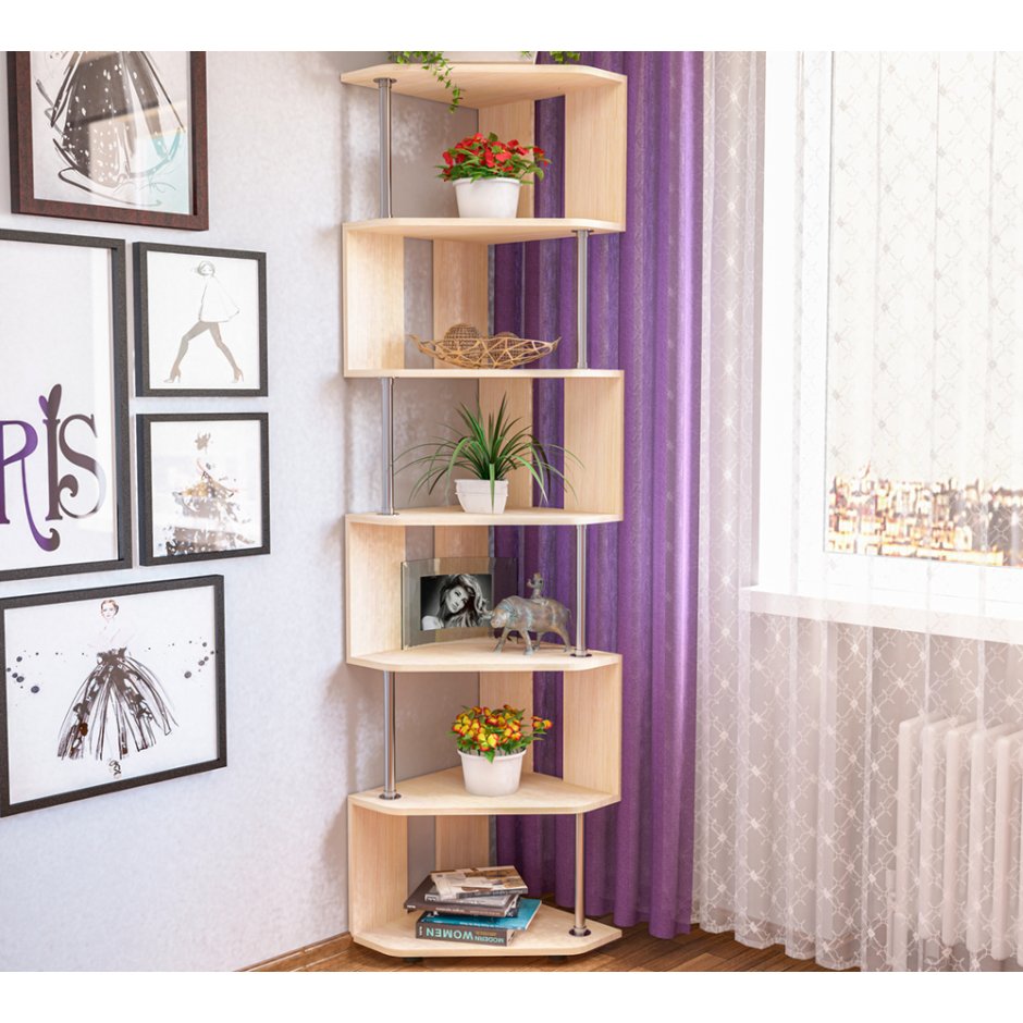 Стеллаж угловой пирамида СПУ-3