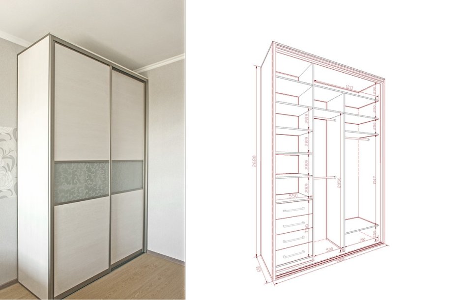 Встроенная шкаф купе