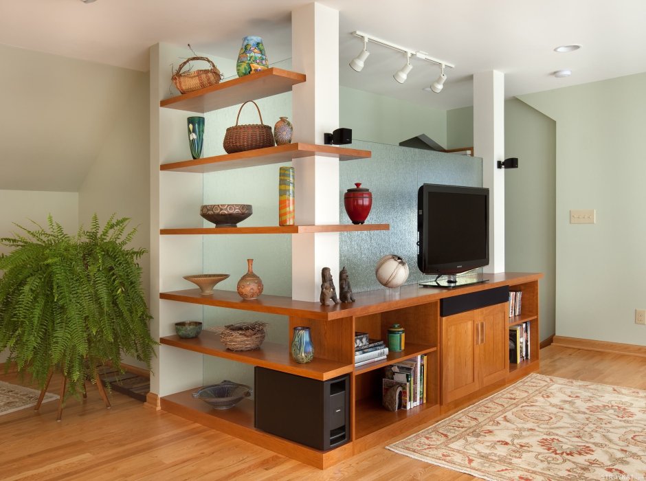 Стеллаж угловой для зонирования