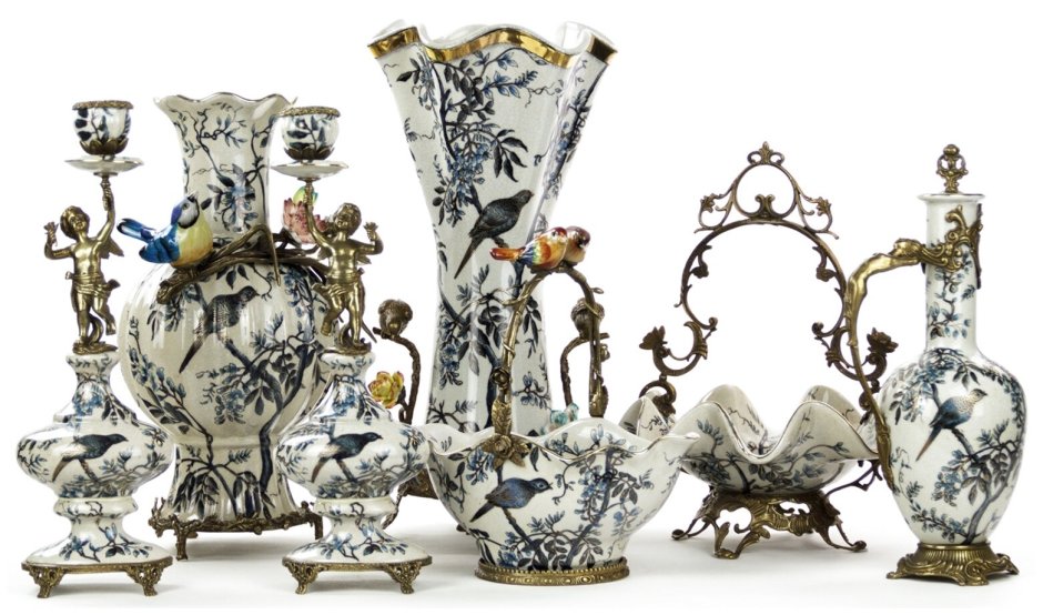 Glasar фарфор с бронзой