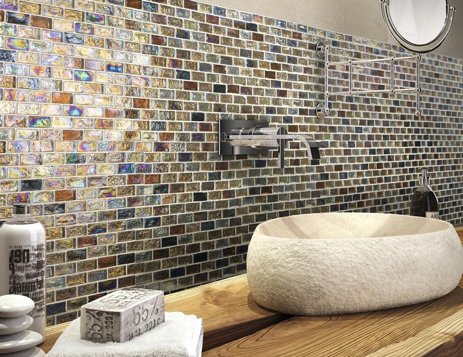 Плитка Pixel Mosaic травертин