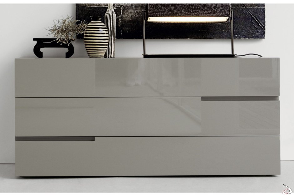 Комод Пайн белый глянец