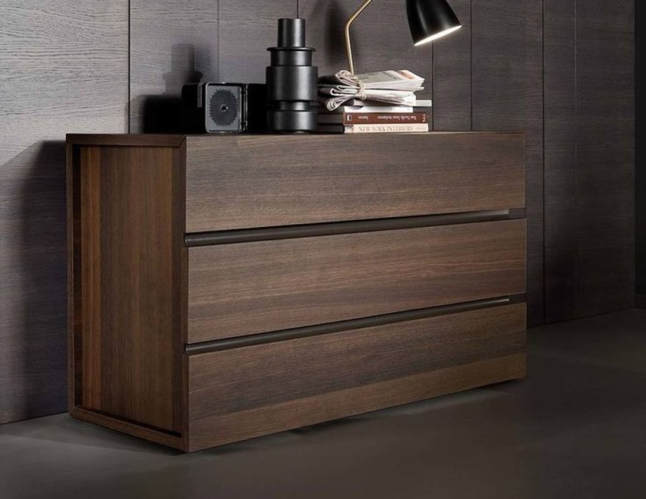 Комод без ручек белый