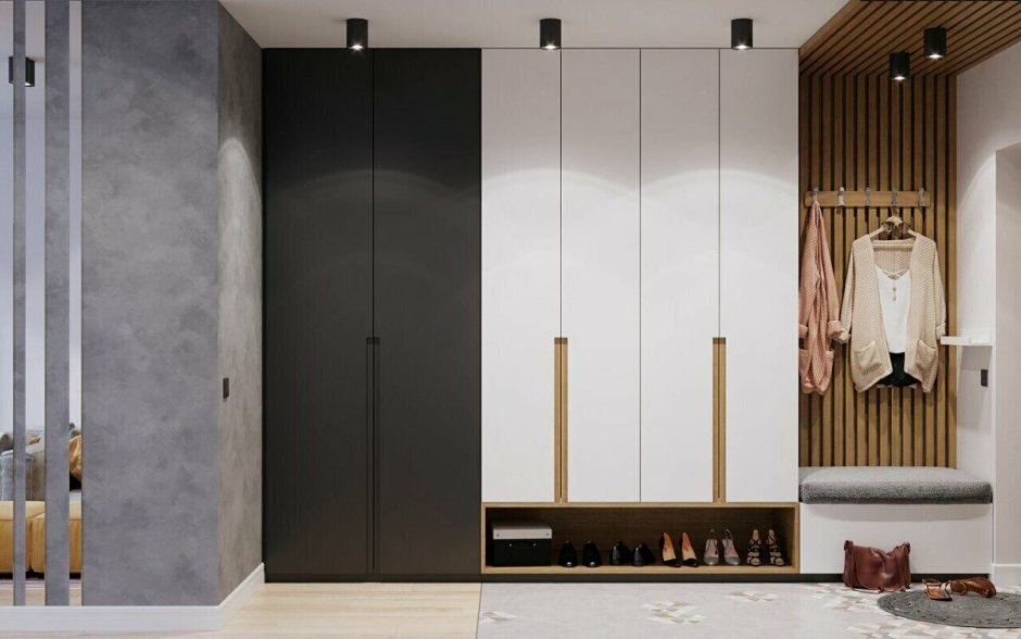 Современный гардероб в прихожей
