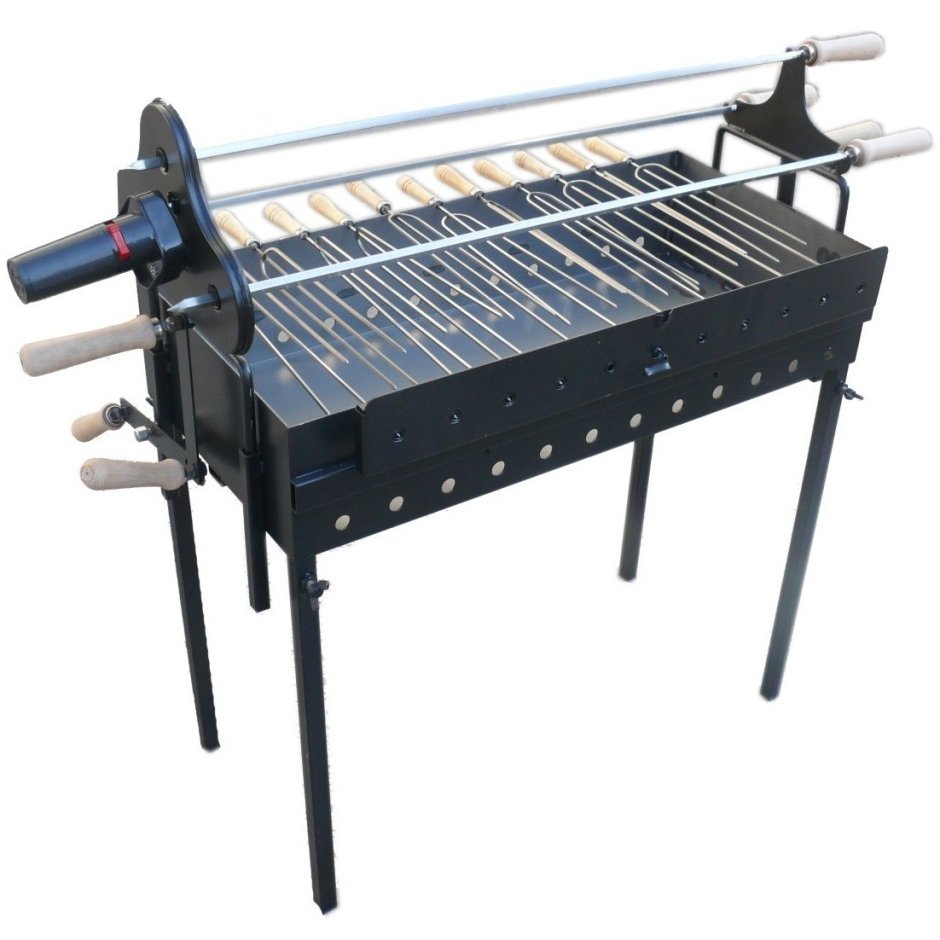 Жаровня с зольниками 1000x350 из стали 5 мм с ножками