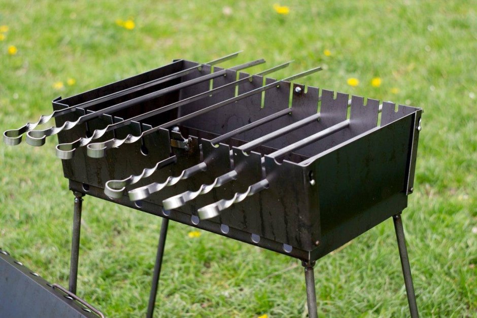 Мангал с крышкой барбекю чертеж