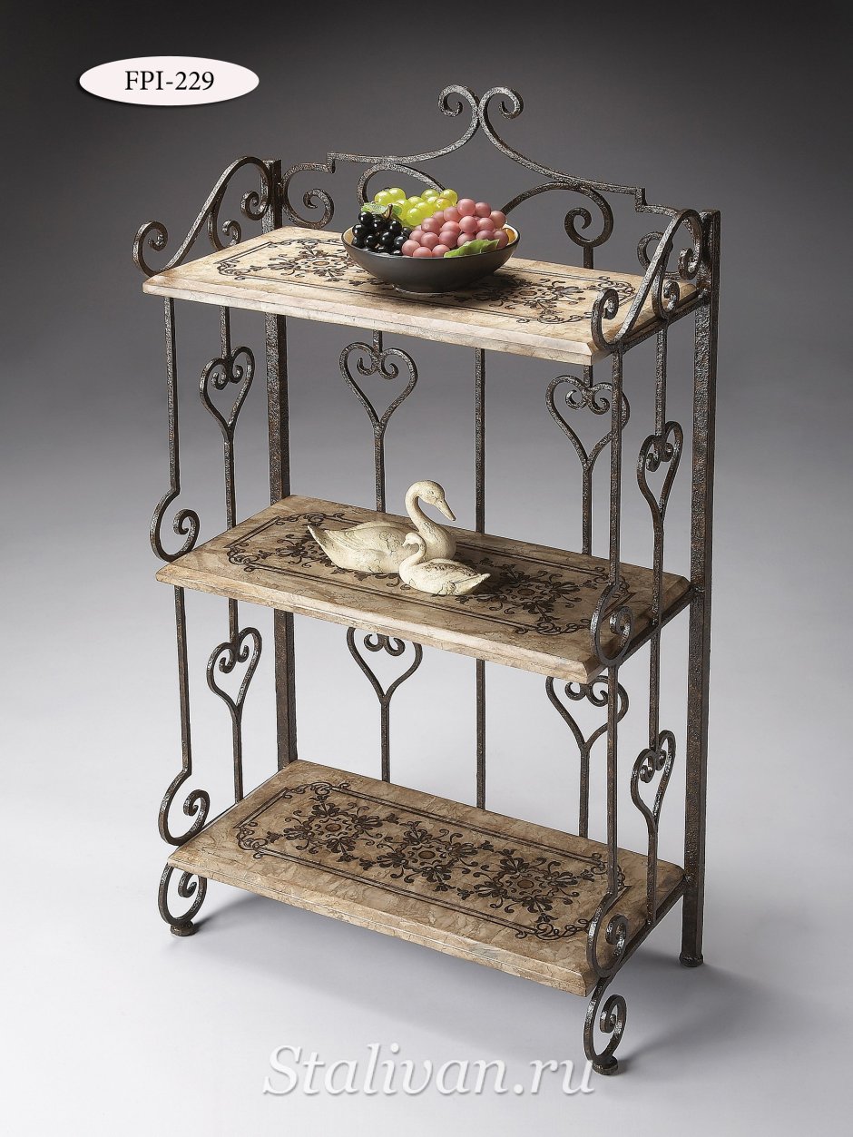Кованые стеллажи и этажерки