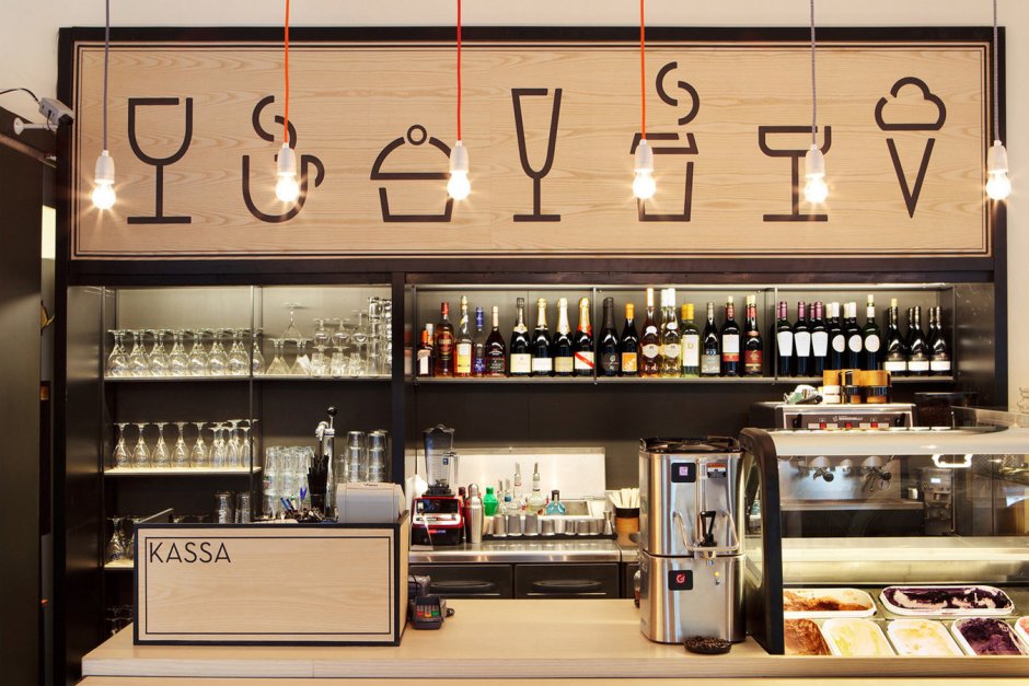 Барная витрина для кафе