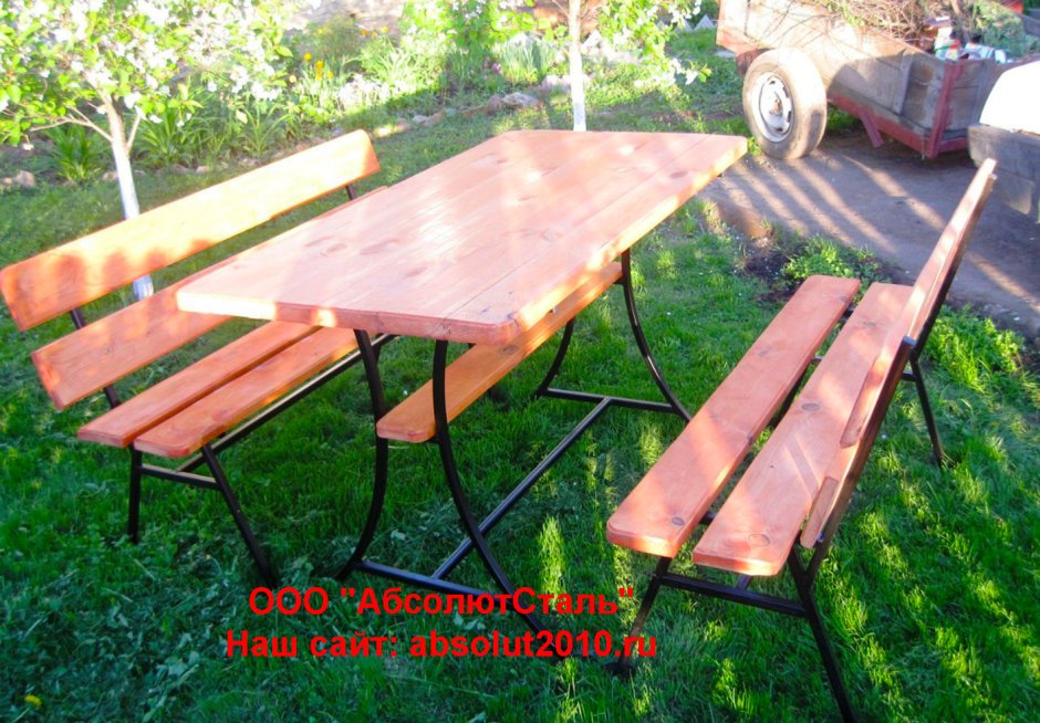 Стол для беседки из металла