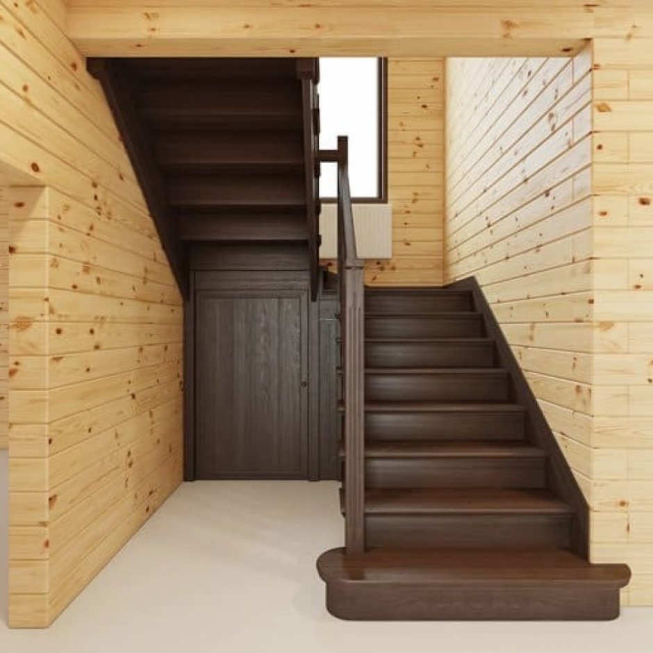 П-образная двухмаршевая лестница