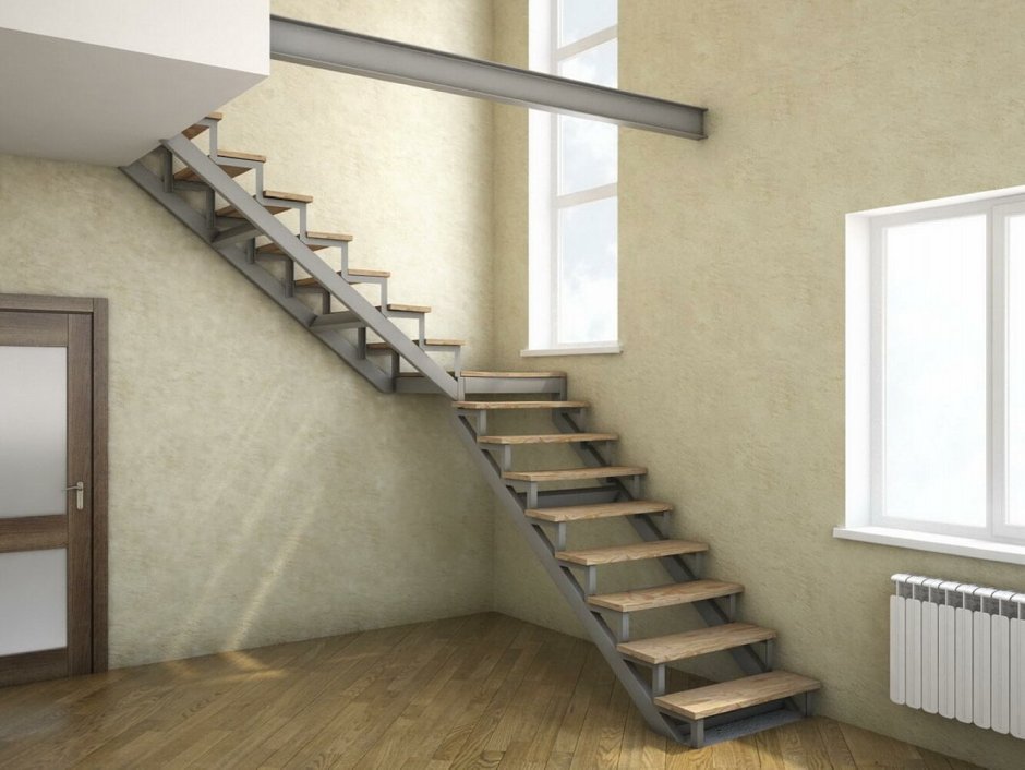 П образная лестница на монокосоуре