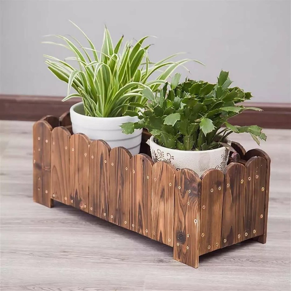 Деревянные горшки для цветов