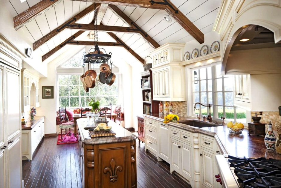 Скандинавский стиль кессонный потолок